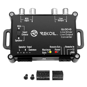 RECOIL LOCD back view highlights removable terminal blocks for easy wiring.