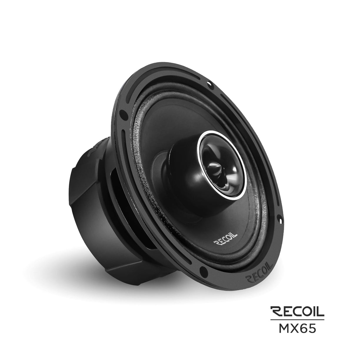 RECOIL MX65 built-in bullet tweeters deliver crisp highs with minimal distortion.