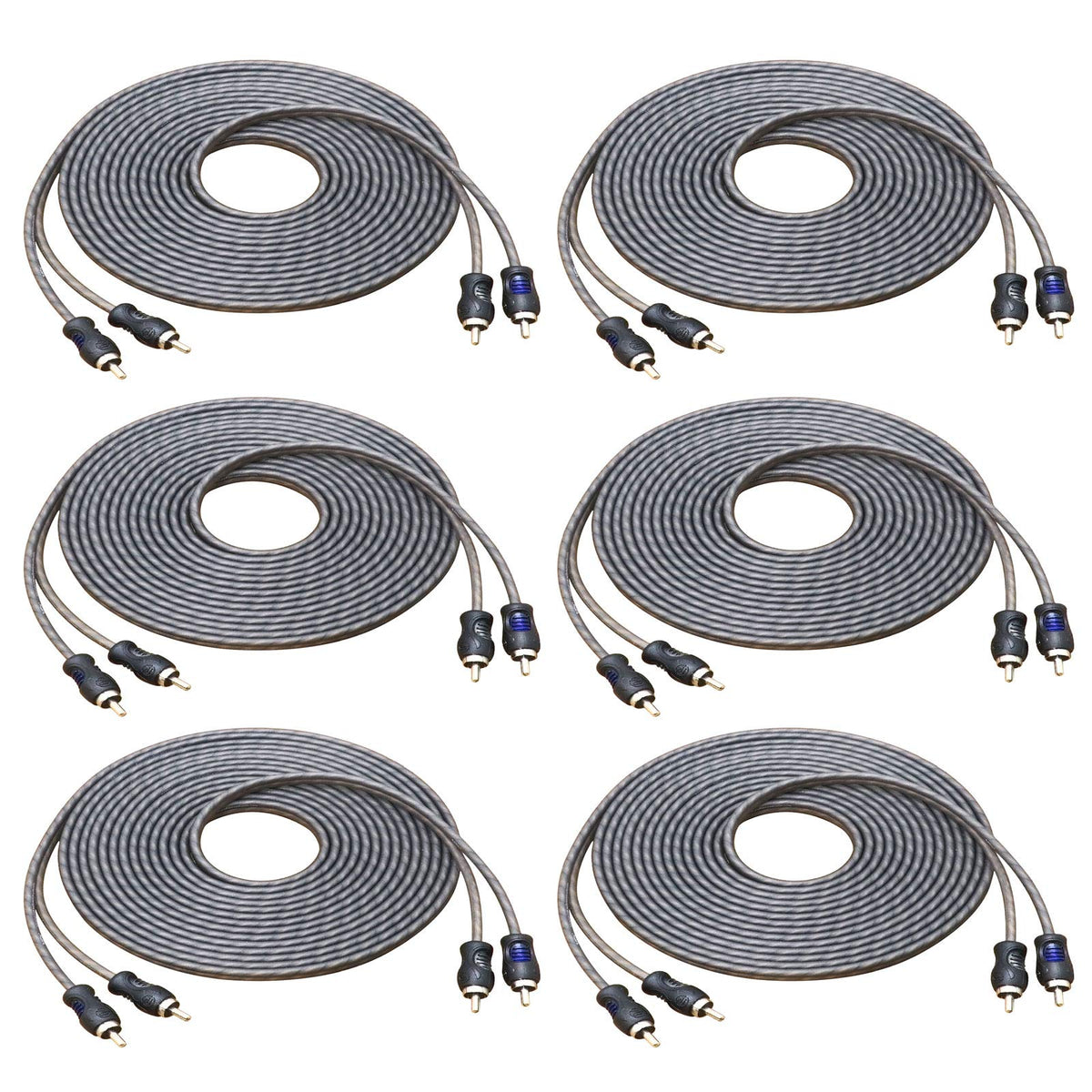 RECOIL front packaging showing six 17ft RCA cables and brand benefit – organized supply