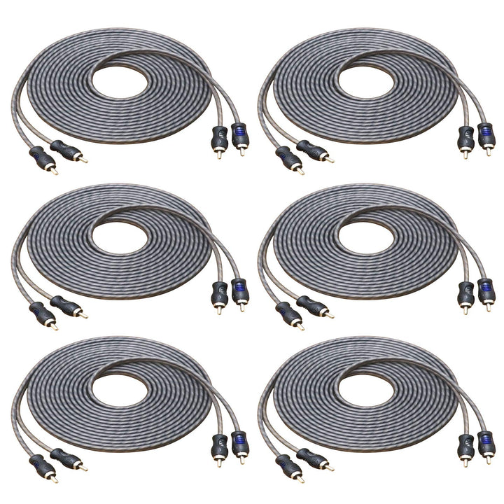 RECOIL front packaging showing six 17ft RCA cables and brand benefit – organized supply