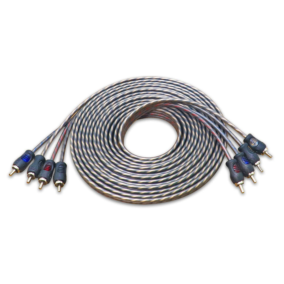 RECOIL RCI412 oxygen-free copper 12ft RCA cable for clear, low-noise audio transfer.