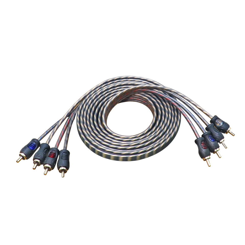 RECOIL RCI49 9ft 4-channel RCA interconnect cable delivers low-noise signal transfer