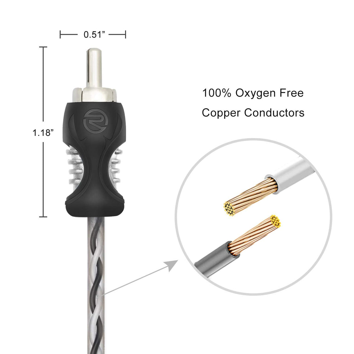 RECOIL RCI617 twisted-pair RCA cable reducing interference for clearer sound.