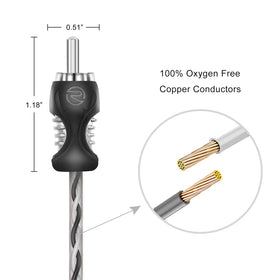 RECOIL RCI66 6-channel RCA cable arranged for multi-channel clarity.