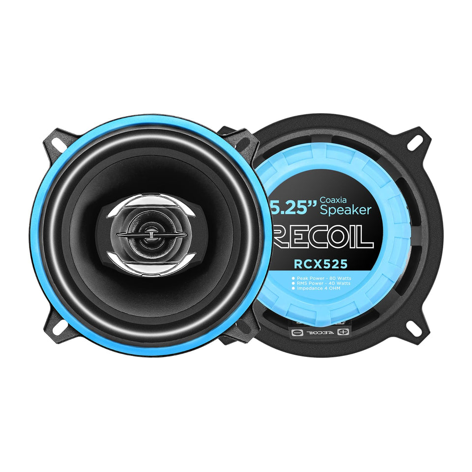 RECOIL RCX525 front view showing speaker grille and mount, illustrating upgrade clarity