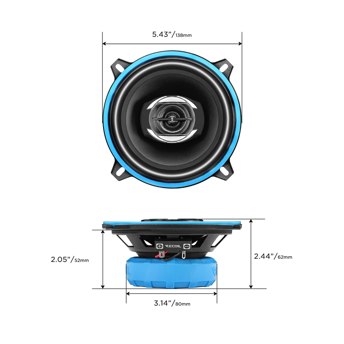 RECOIL RCX525 installed in car door demonstrating improved sound and practical upgrade