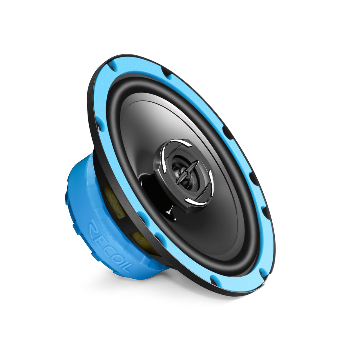 RECOIL RCX65 PEI dome tweeter detail showing smooth, fatigue-free highs