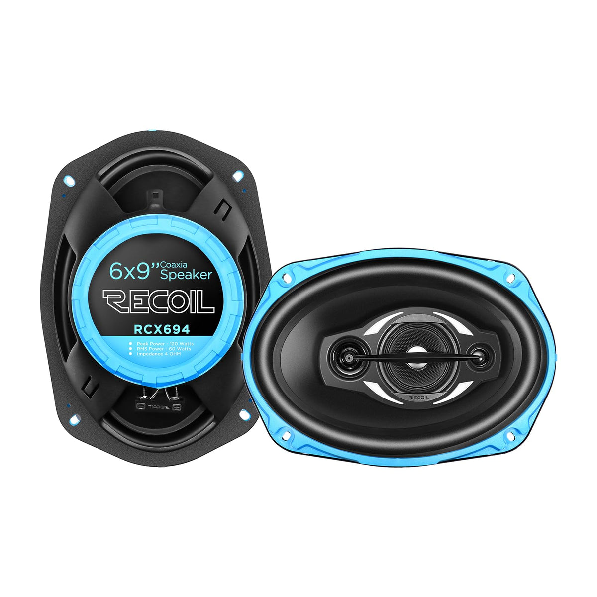 RECOIL RCX694 front view showing speaker face and grille for improved sound