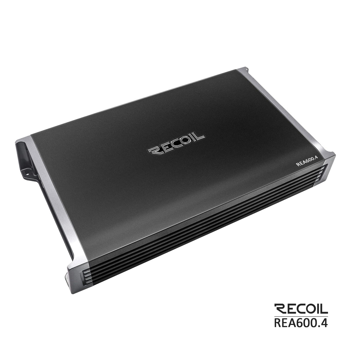 RECOIL REA600.4 side controls highlight easy gain and crossover adjustments on the go.