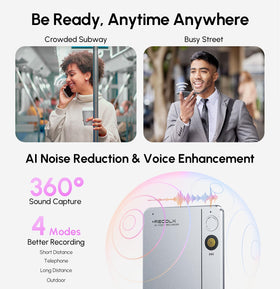 RECOLX AI Voice Recorder USB-C export enables easy sharing