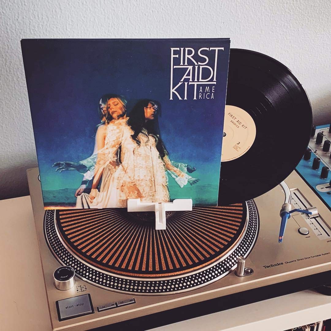 Record Props dual display pairs vinyl and cover as wall art.