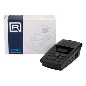 RecorderGear TR600 on desk shows cross-line compatibility for flexible recording.