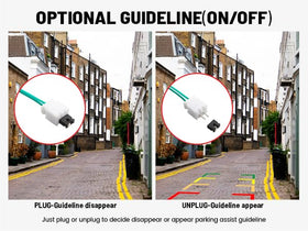 RED WOLF 150° wide view helps detect obstacles during parking.