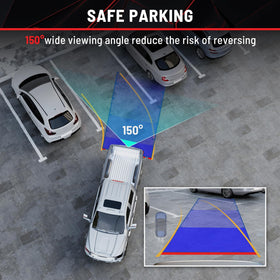 RED WOLF backup camera with pre-drilled keyhole simplifies latch access.