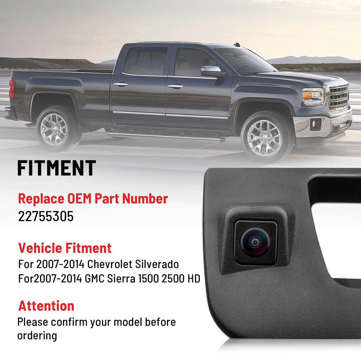RED WOLF camera with 0.1 Lux sensitivity improves night visibility for backing up.