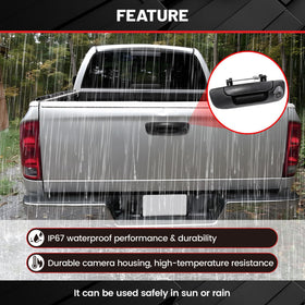 RED WOLF rear view camera IP67 waterproof for tough weather.