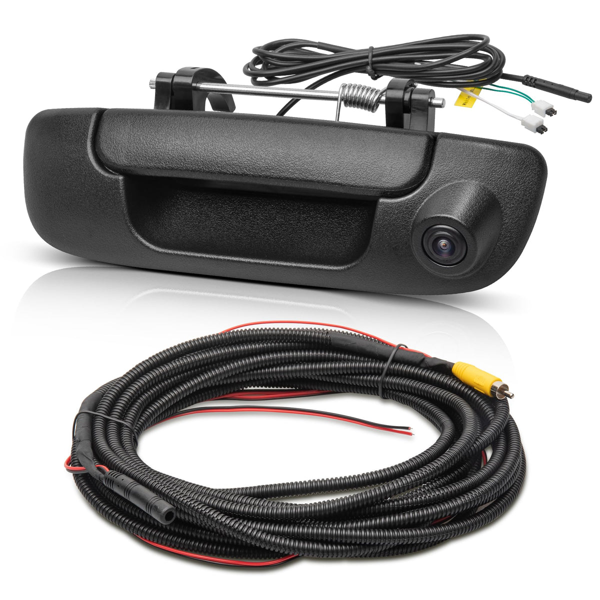 RED WOLF tailgate handle with backup camera for Dodge Ram 2002–2008 improves reversing.