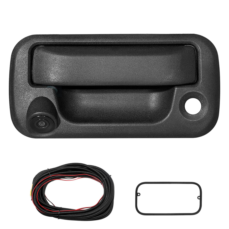 Red Wolf tailgate handle rear camera for Ford F-150 (2004–2014) with wide 150° view.