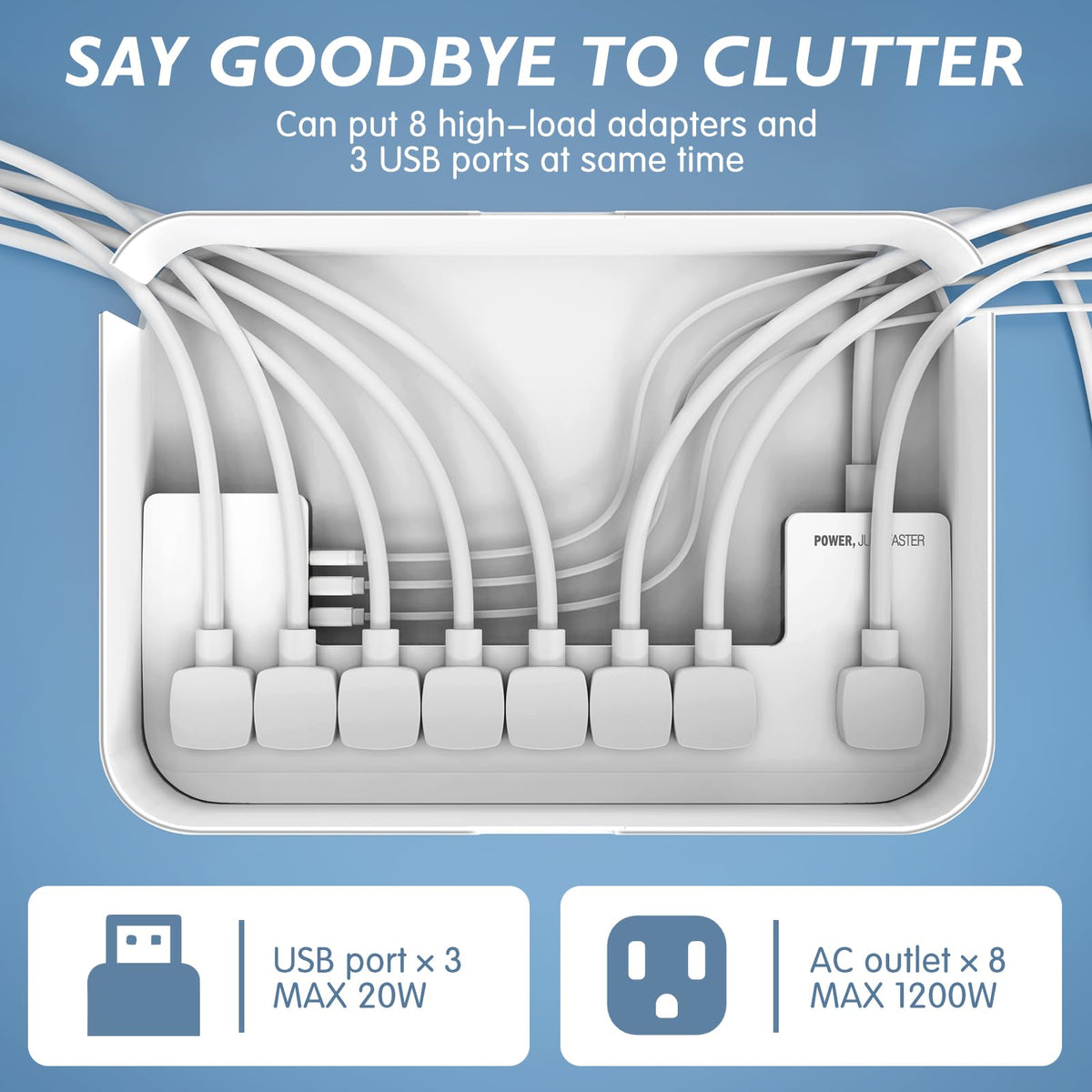 Redagod close-up of three USB ports highlighting fast smart charging