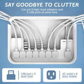 Redagod close-up of three USB ports highlighting fast smart charging