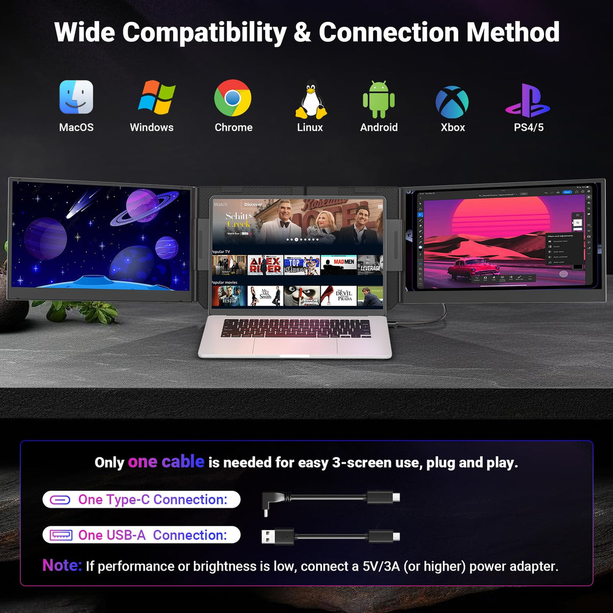 Redalf 13-17.3 inch laptop compatibility for flexible cross-platform use