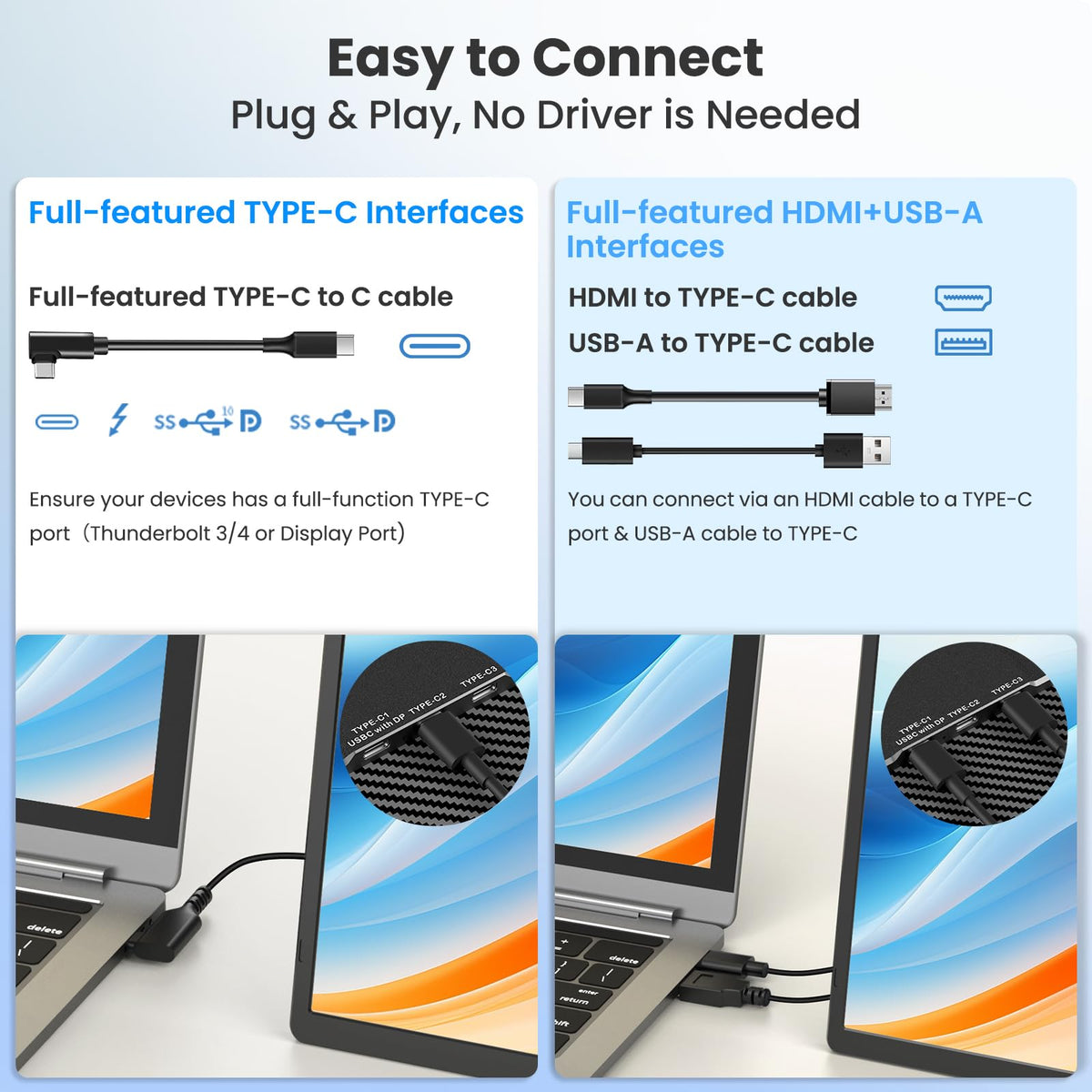 Redalf 360-degree rotatable detachable stand for horizontal or vertical viewing