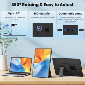 Redalf dual-screen modes mirror extended and portrait for versatile work