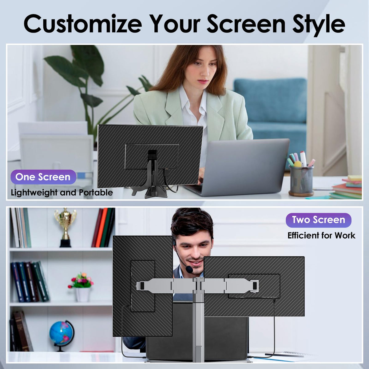 Redalf ergonomic triple-monitor setup reduces neck fatigue during long sessions