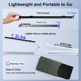 Redalf ultra-slim, feather-light design ideal for travel and daily commutes.