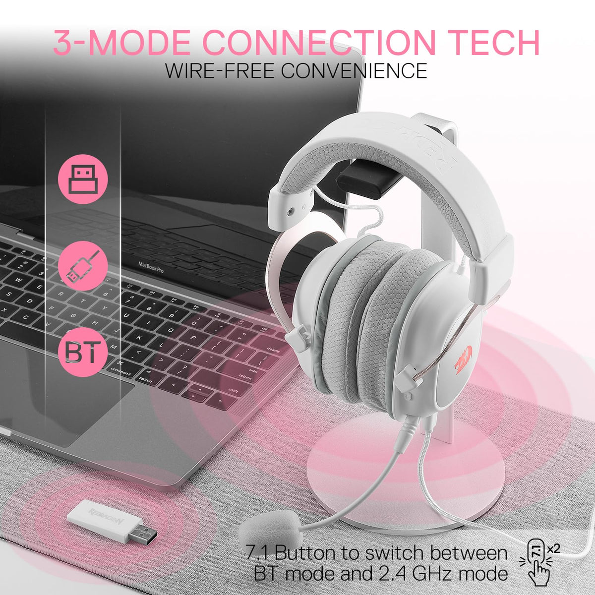 Redragon H510 Pro 53mm drivers delivering clear, immersive audio