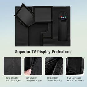 REDRICH 600D outdoor TV cover side zipper for quick access.