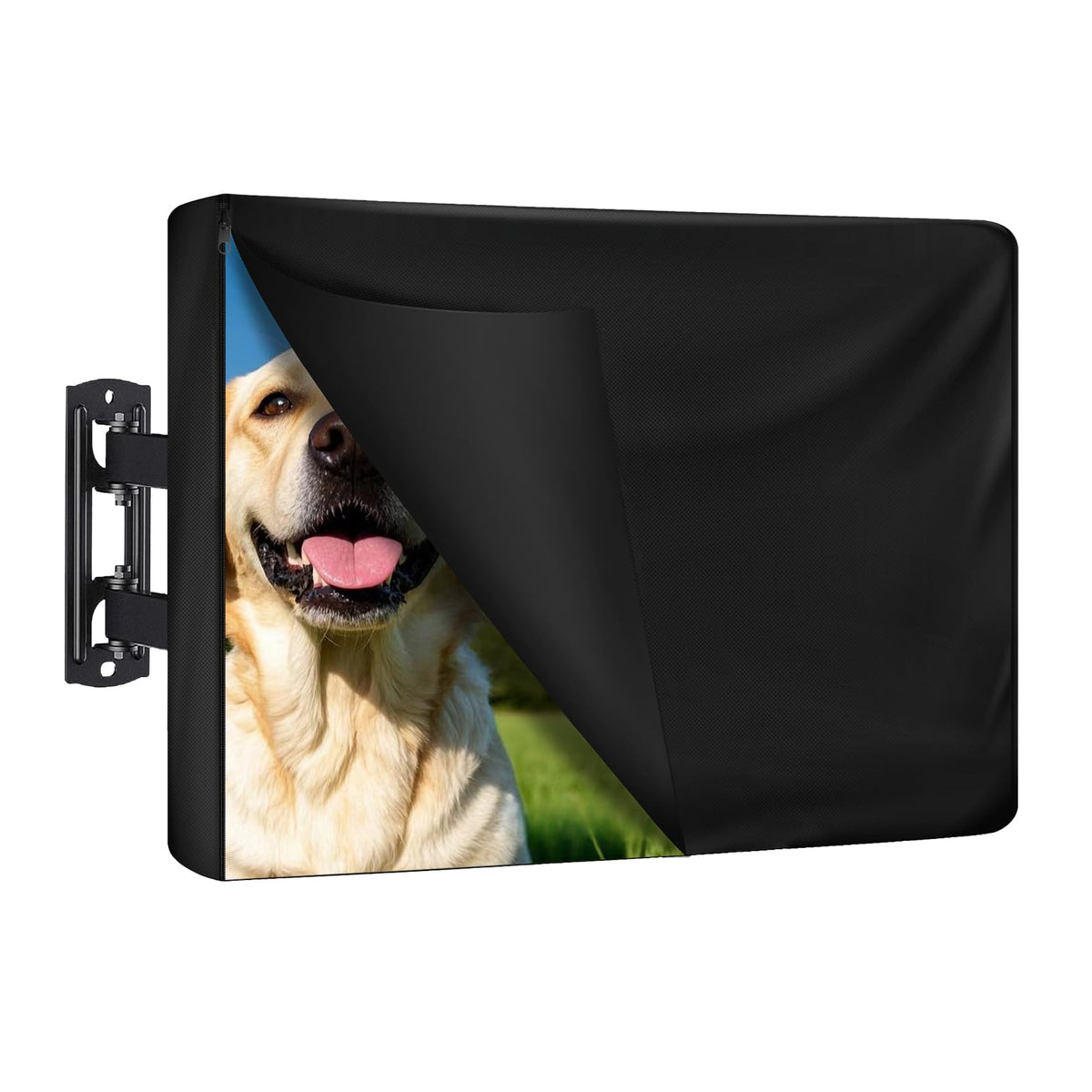 Redrich outdoor TV cover 46-48 front frame protects against rain and dust.