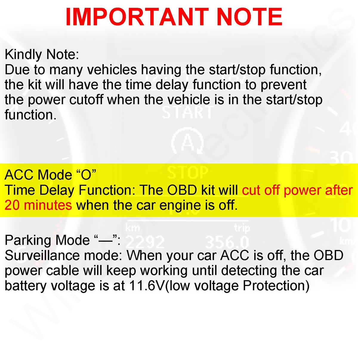 Redsia compatibility for gas and hybrid vehicles