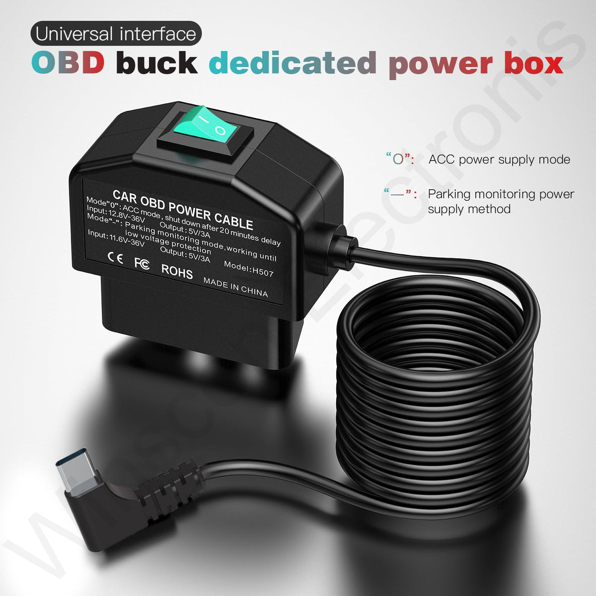 Redsia OBD port plug-in installation shows quick wiring