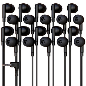Redskypower 20-pack bulk earbuds in classroom packaging for easy distribution.