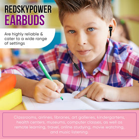 Redskypower color-variety-earbuds let students express style while listening.