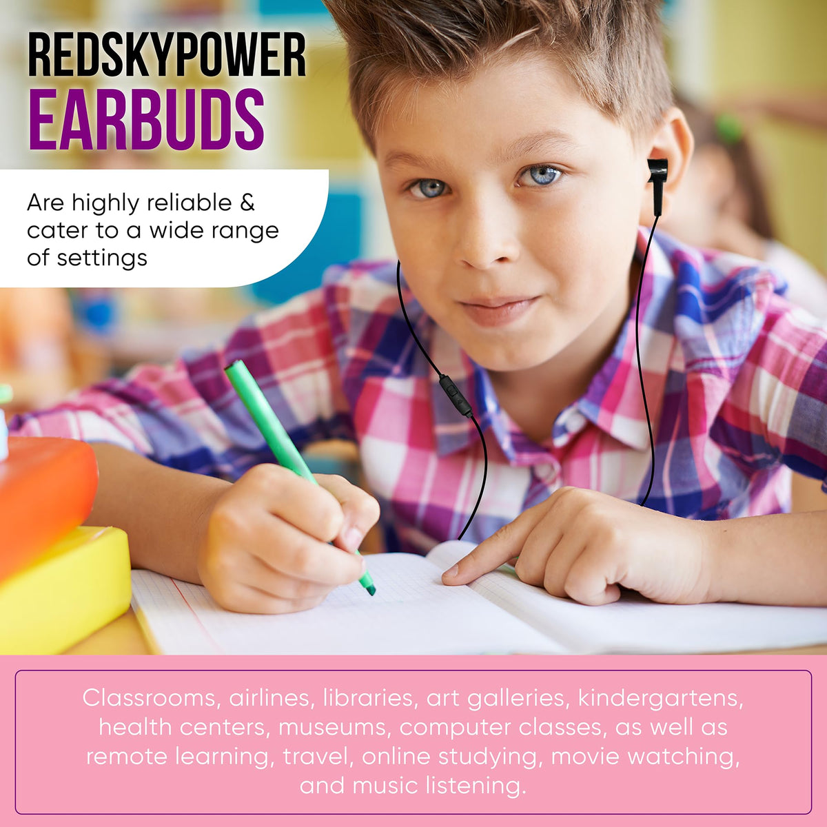 Redskypower school packaging keeps individual and bulk units organized.