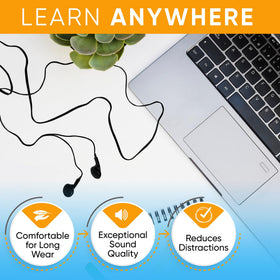 Redskypower bulk earphones suitable for libraries, museums, and test centers