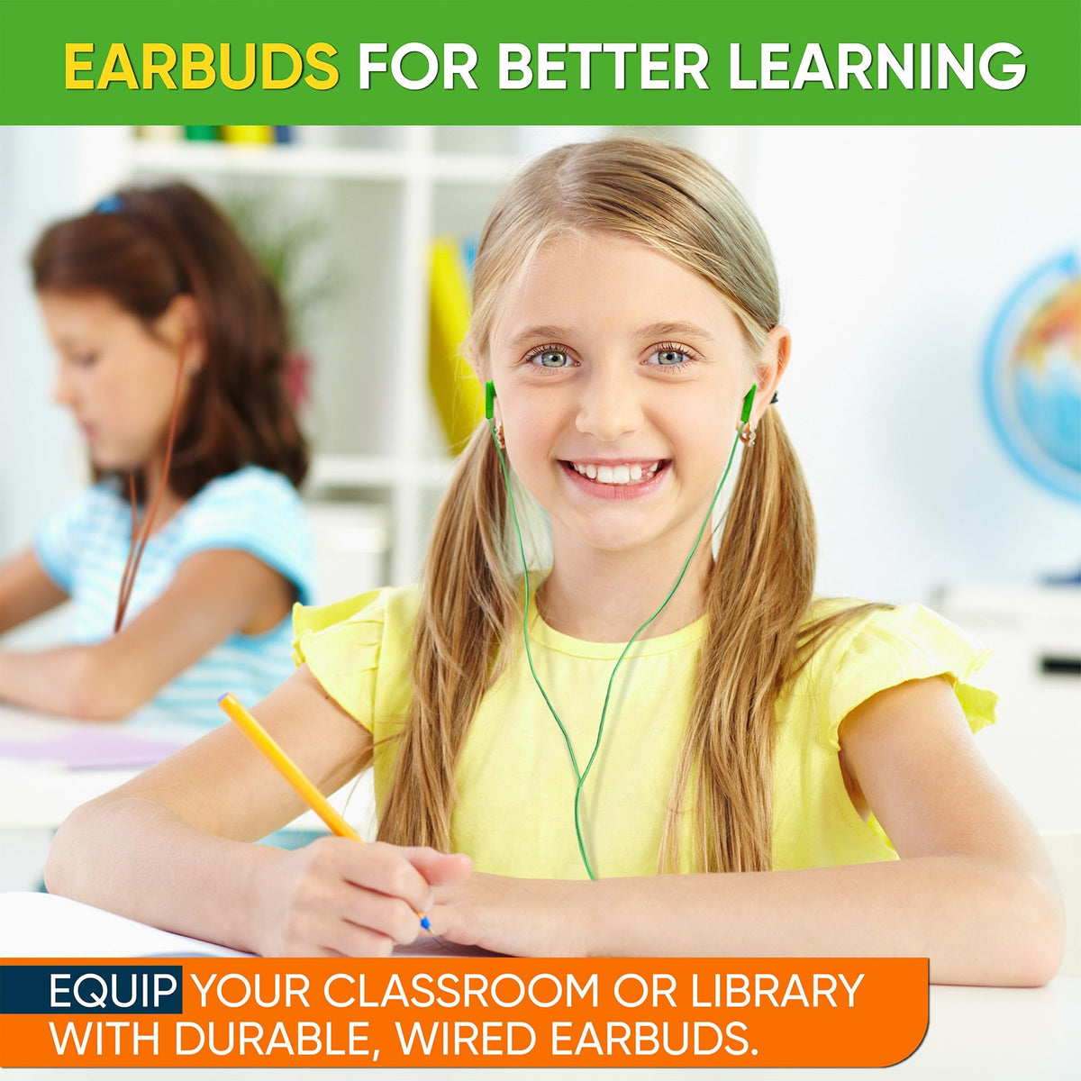 Redskypower in-ear design provides comfortable listening during lessons.