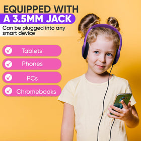 Redskypower lightweight kids headphones for comfortable wear