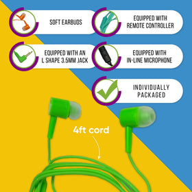 Redskypower wired earbuds with microphone ideal for classroom calls.