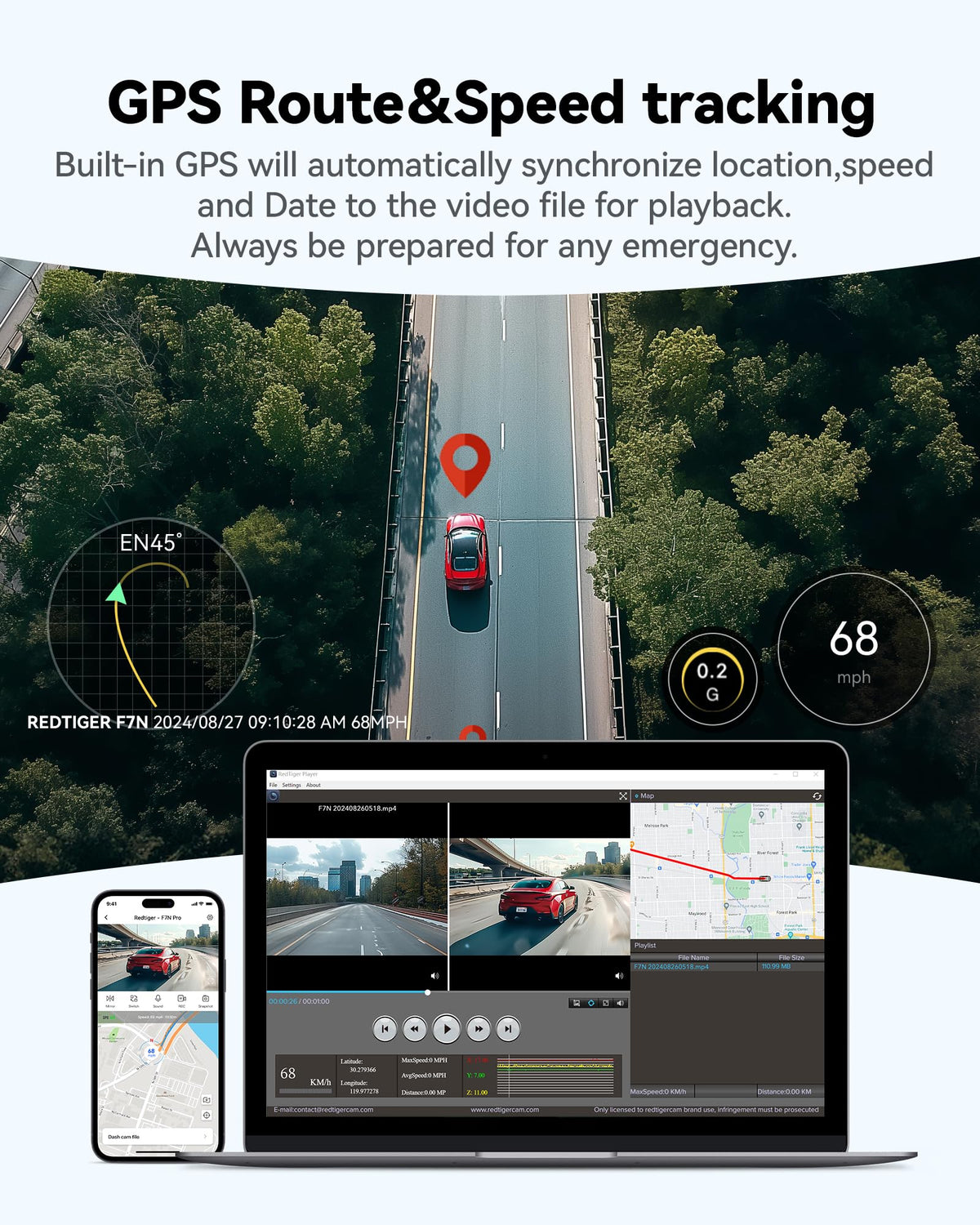 REDTIGER 170 degree wide-angle reduces blind spots on the road