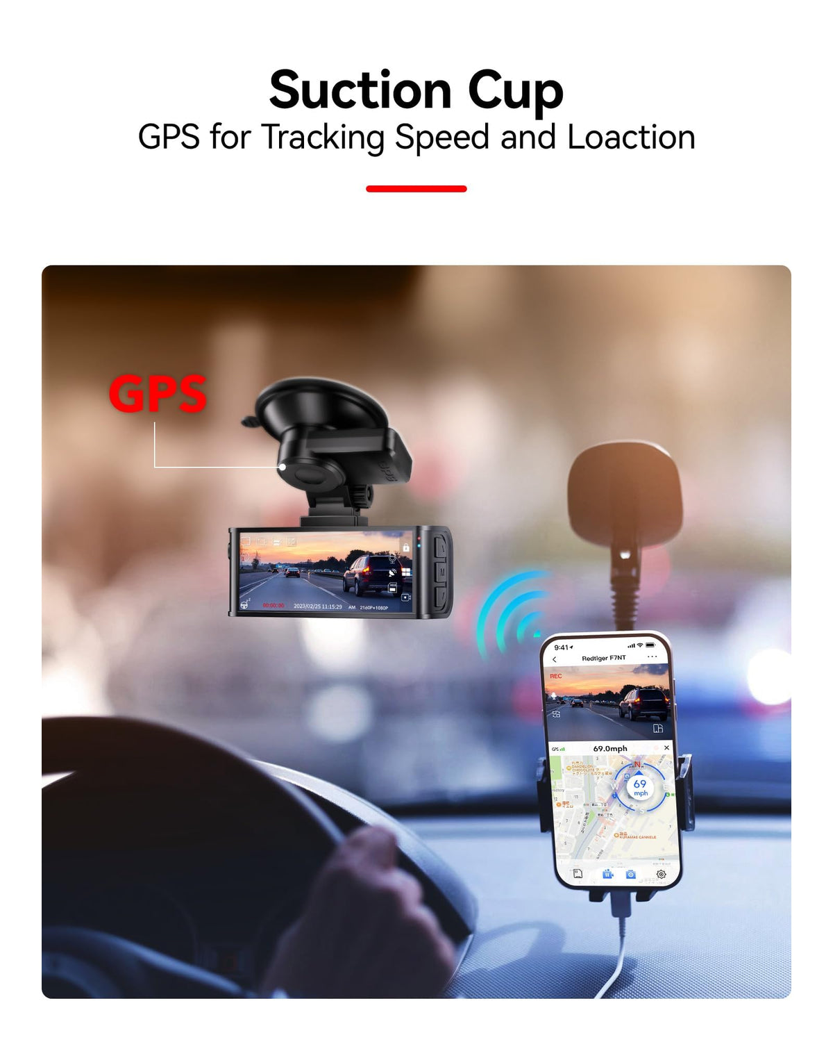 REDTIGER built-in GPS module provides real-time location data.