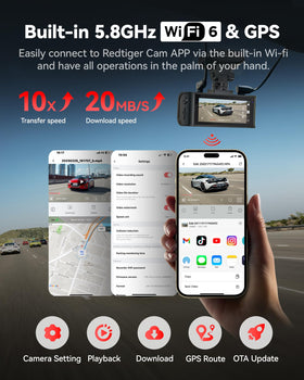 REDTIGER built‑in GPS and WiFi for easy sharing and precise tagging