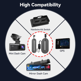 Redtiger dashcam parking monitoring setup enables continuous recording when parked
