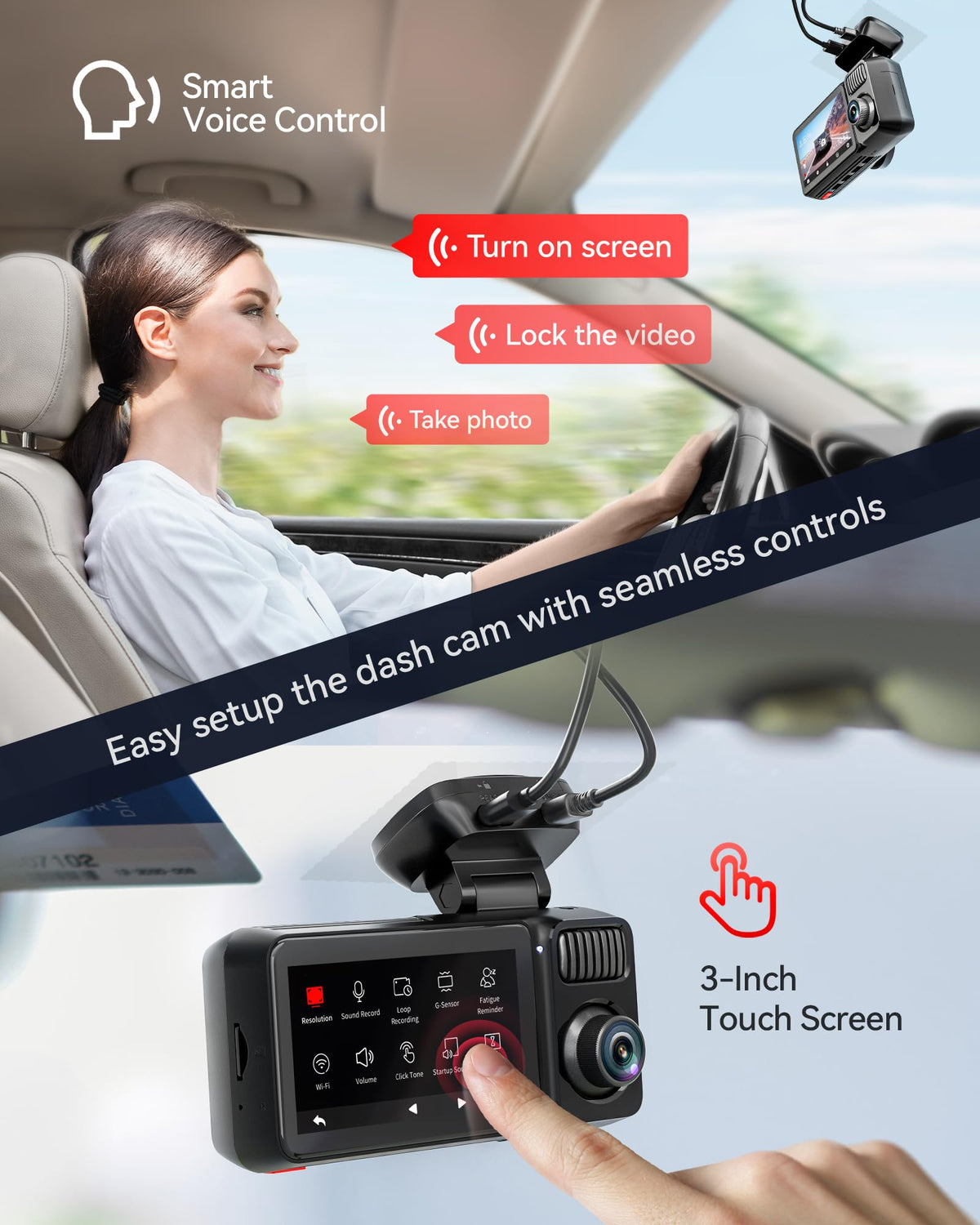 Redtiger F17 Elite parking mode offers continuous coverage for parking safety