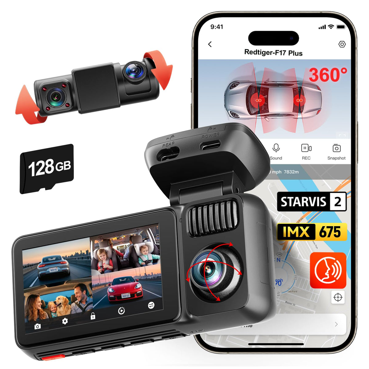 REDTIGER F17 Plus front camera capturing clear daytime road footage for evidence
