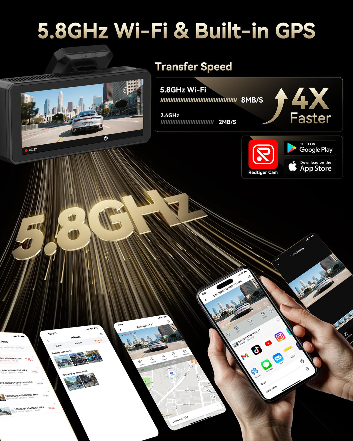 REDTIGER F77 voice and touch control for hands-free operation