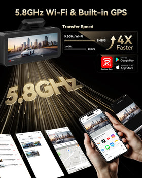 REDTIGER F77 V2 5.8GHz Wi-Fi and GPS enable quick sharing