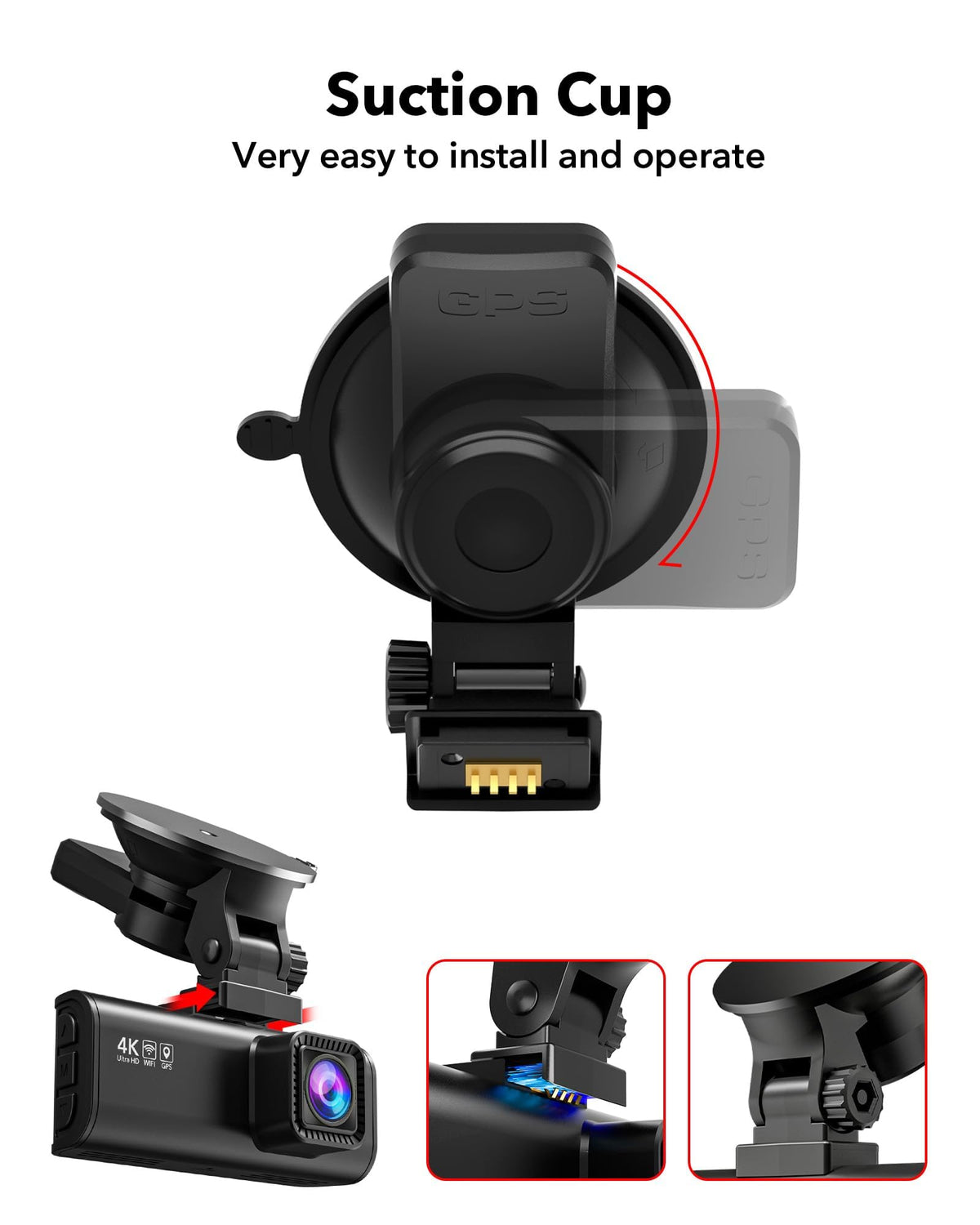REDTIGER F7N mount offers 180-degree rotation for flexible viewing angles.